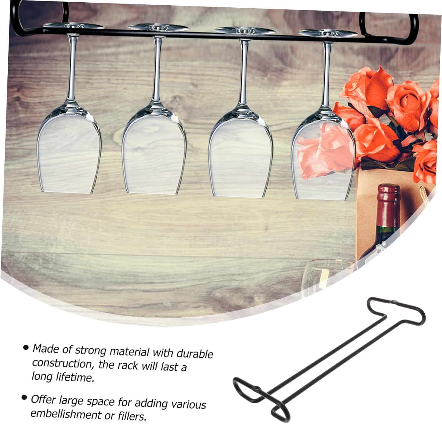 Zerodeko Wine Glass Stand for Home Bar Kitchen