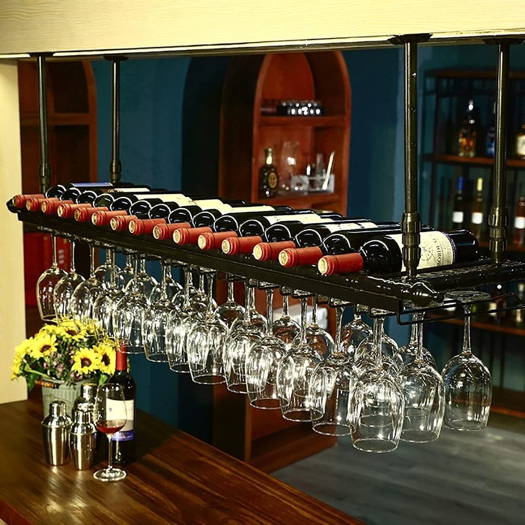 Wine Rack Wall-Mounted Adjustable Height Storage Shelves