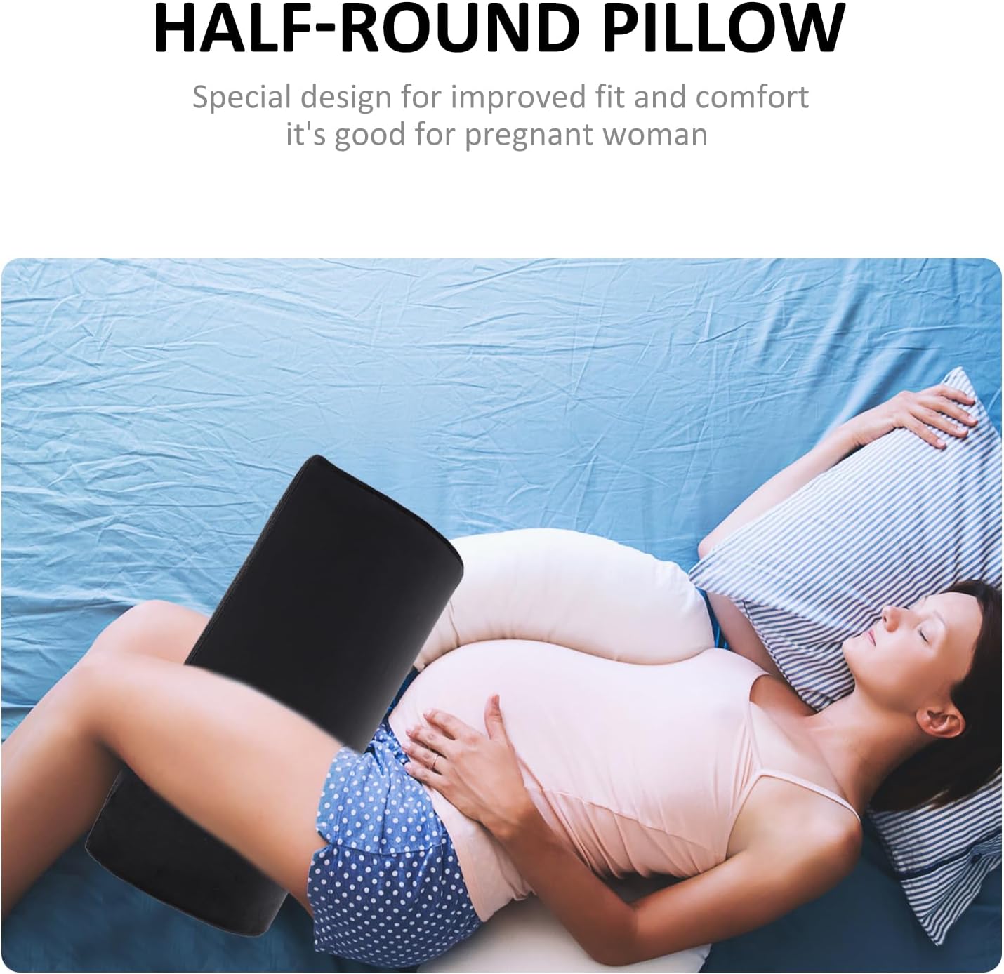 Veemoon Half Round Pillow for Leg and Back Support