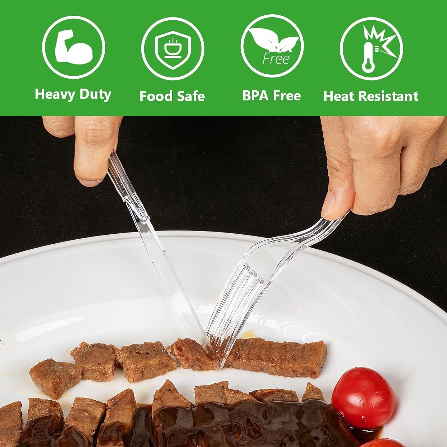 1500 Count BPA-Free Heat Resistant Plastic Forks