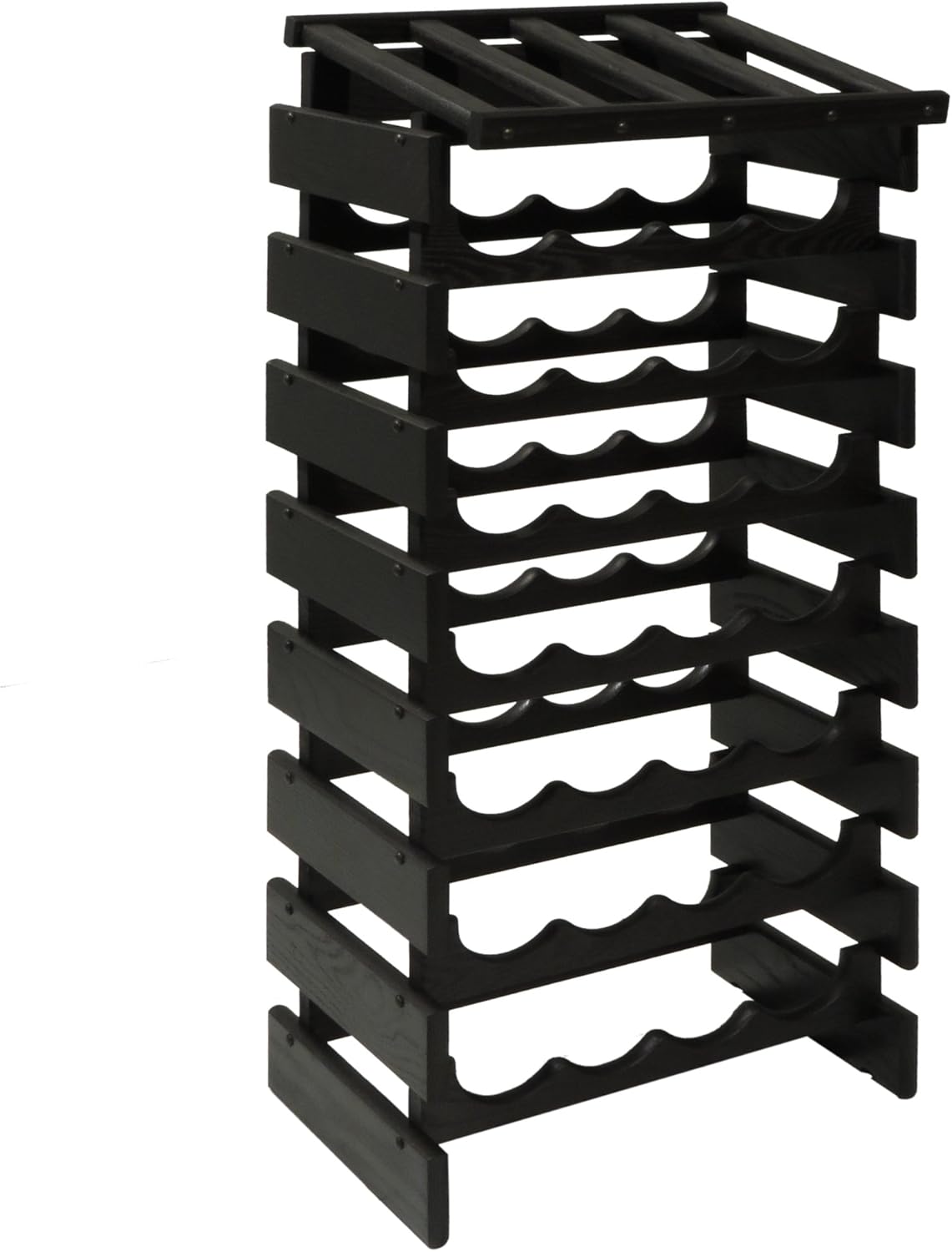 FixtureDisplays 32 Bottle Dakota Wine Rack with Display Top 1