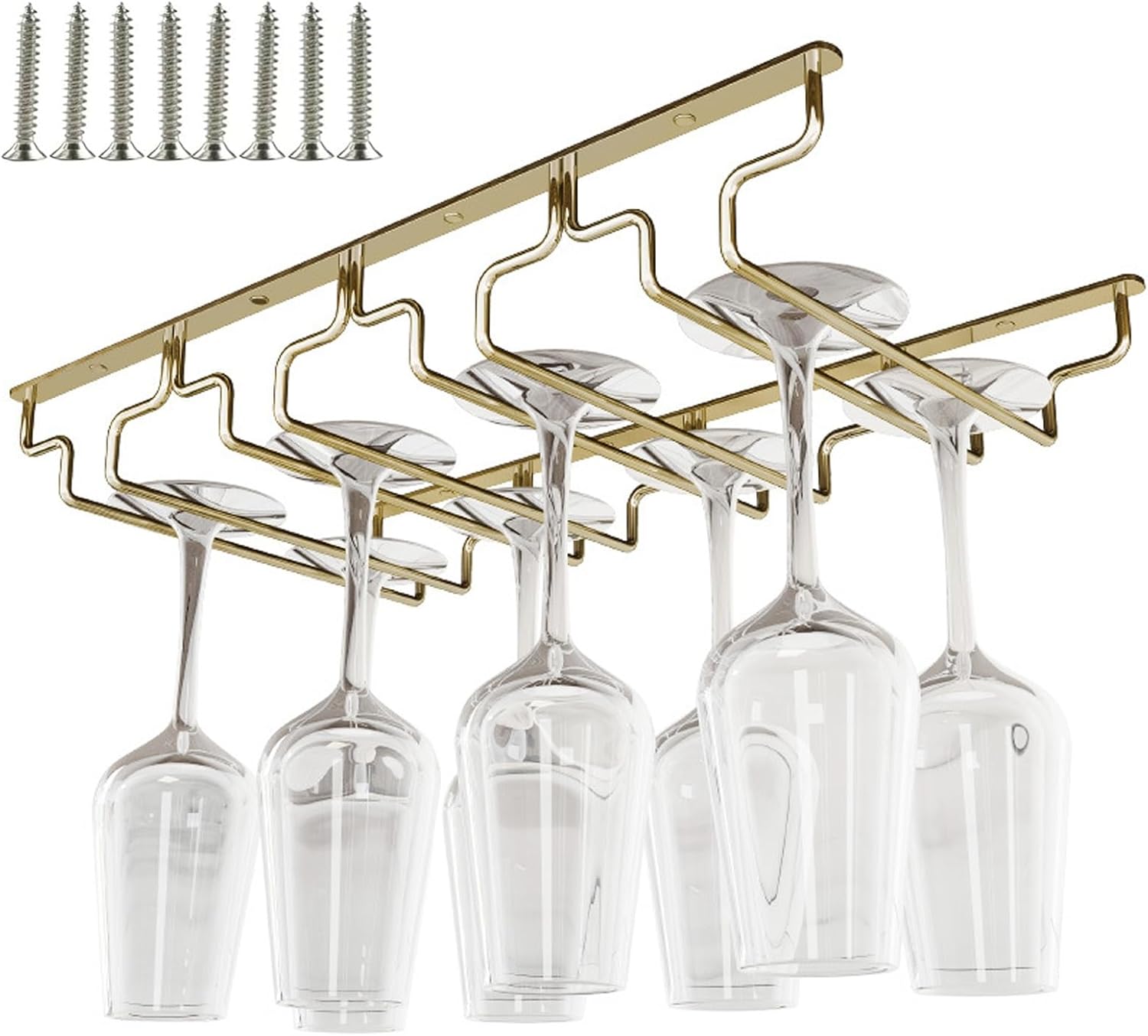 SAGIDAR Stemware Rack for Glasses Storage Stainless Steel