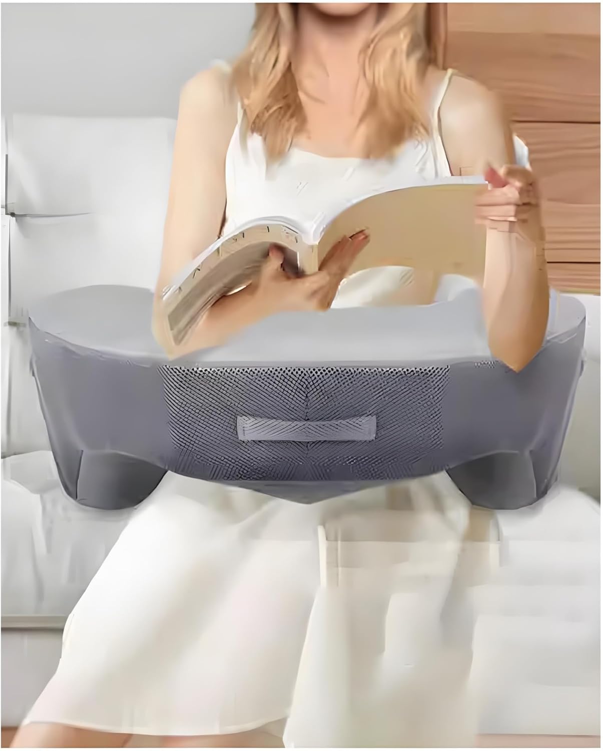 Memory Foam Reading Pillow with Lap Desk Support