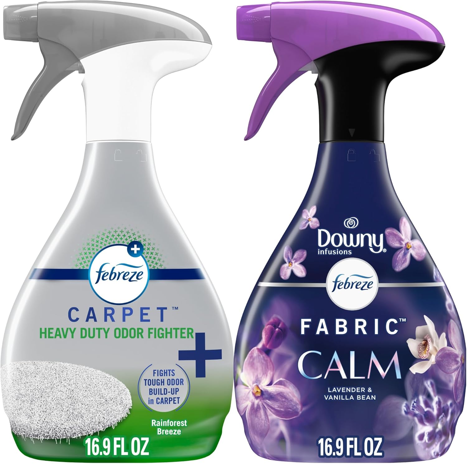 Febreze Fabric Downy Calm Heavy Duty Carpet Rainforest Breeze 2 Pack