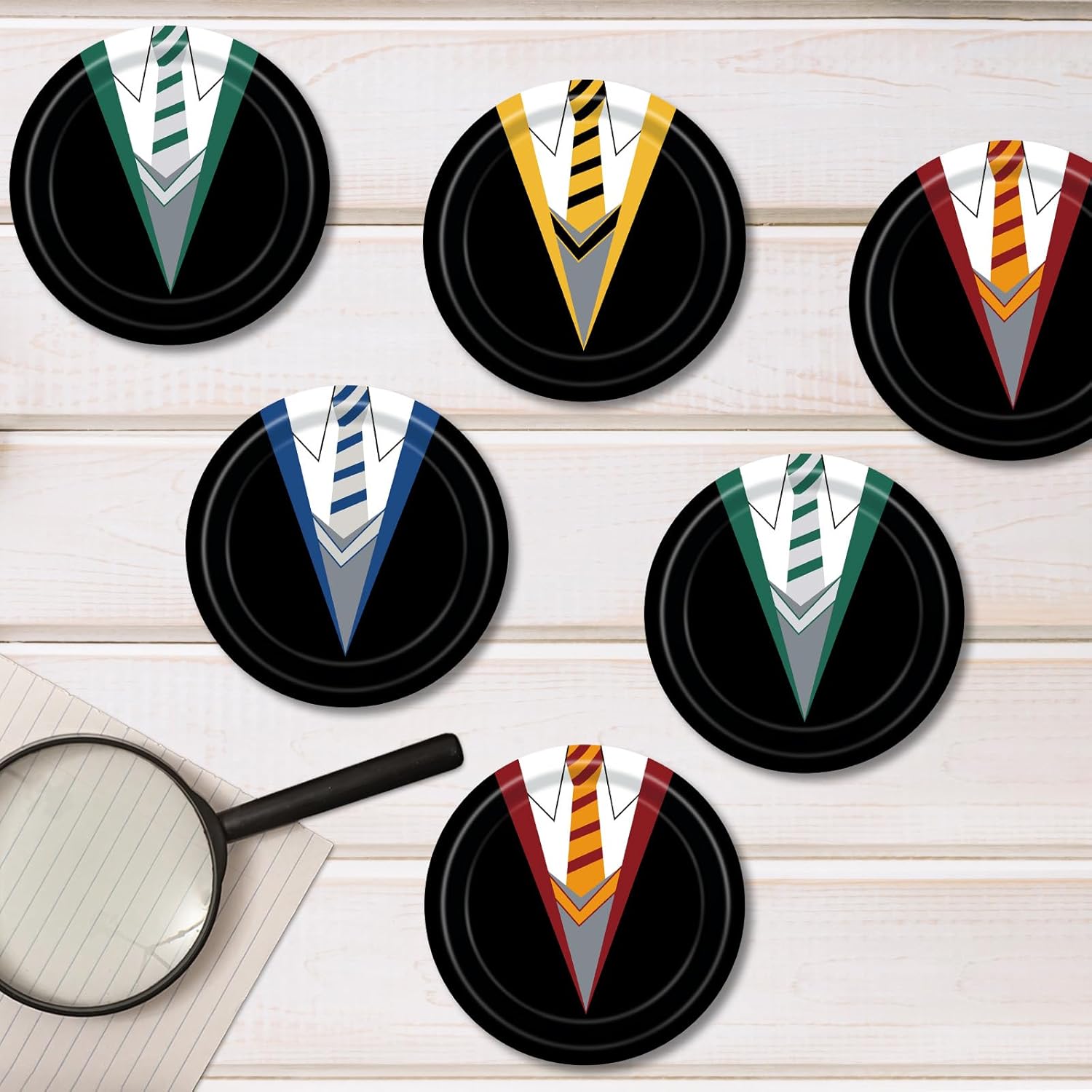 48Pcs Wizard School Paper Plates 9inch Birthday Party Decor
