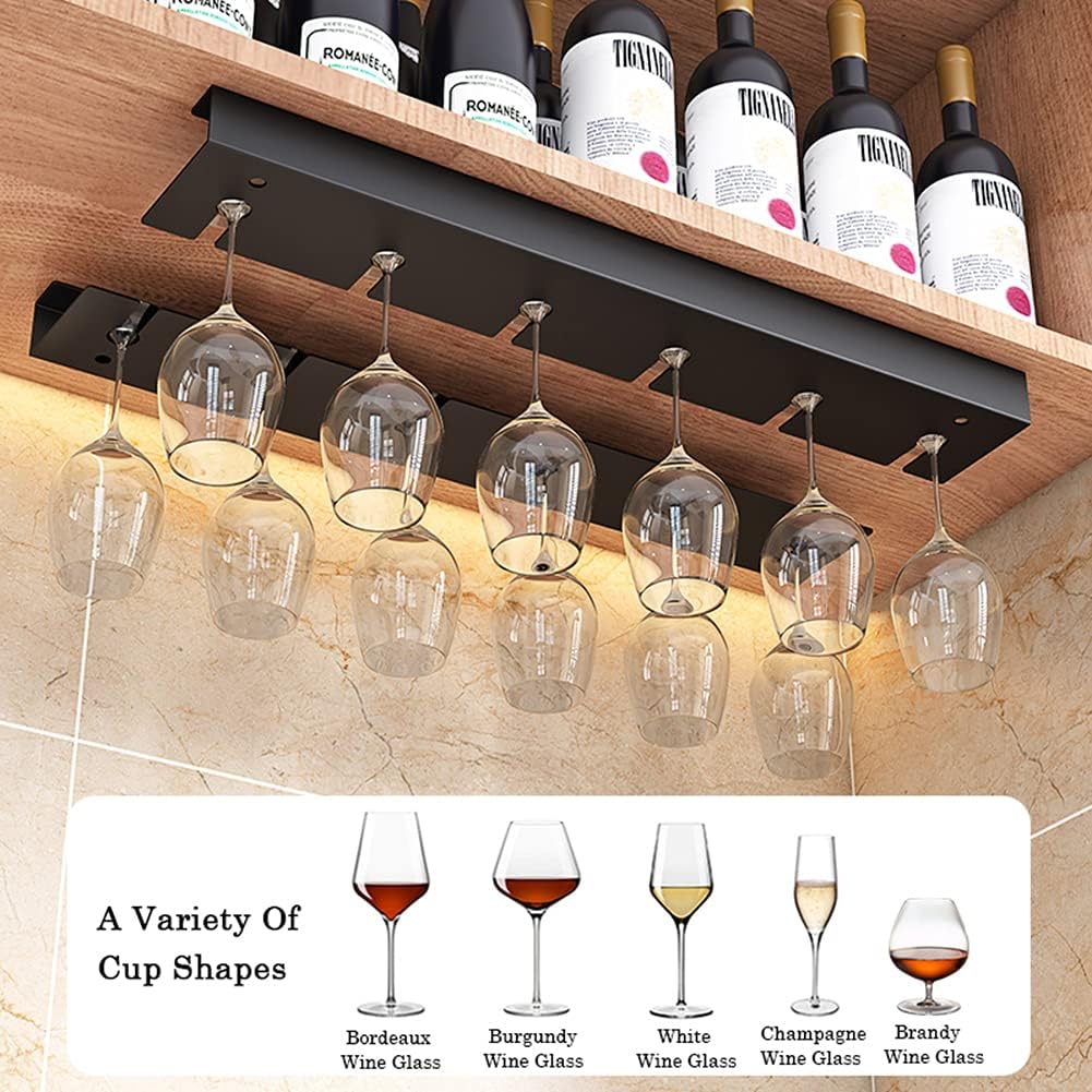 Sturdy Wall Mounted Wine Glass Rack with Easy Installation 1
