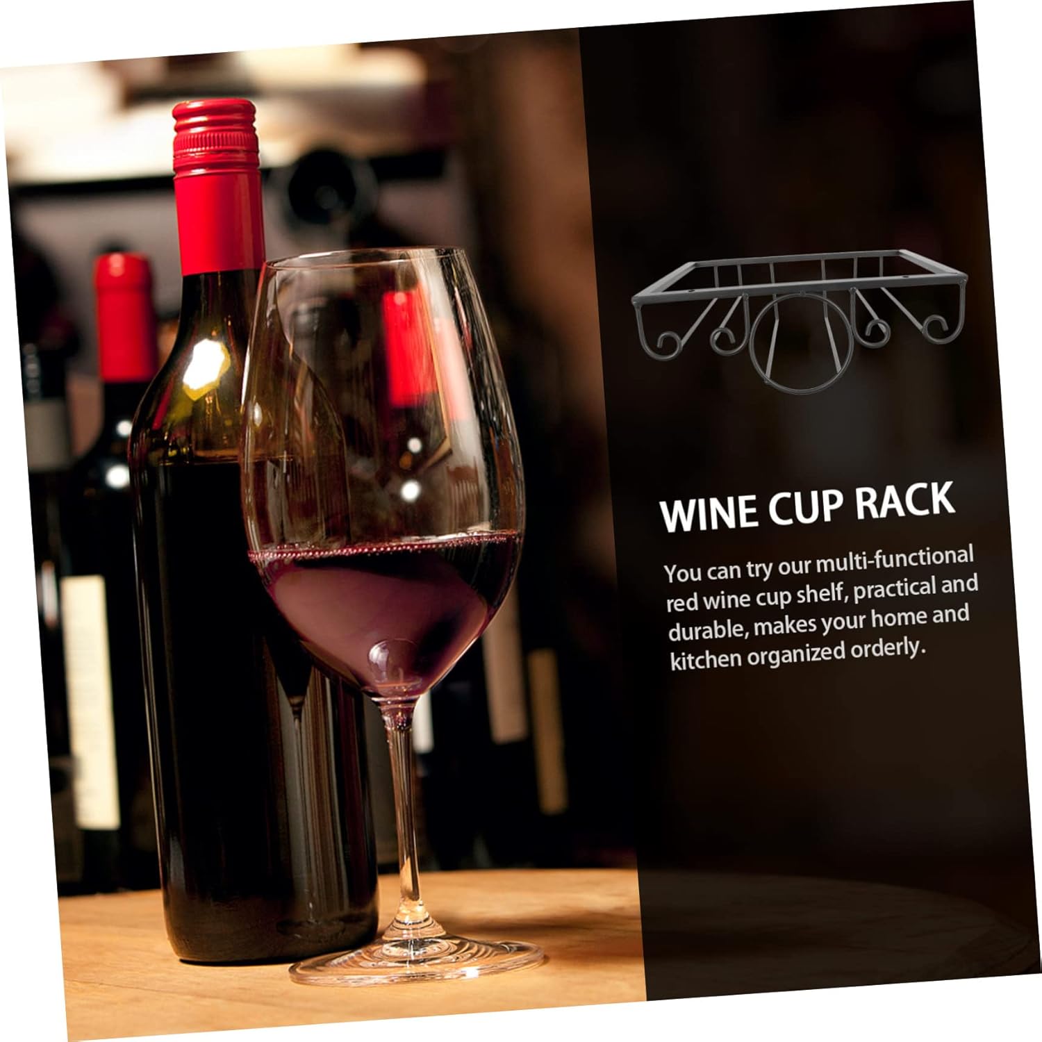 Wine Glass Holder Rack for Kitchen and Bar Use