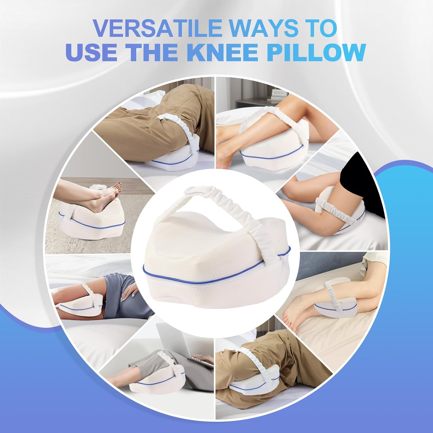 Gaozen Ergonomic Knee Support Pillow for Sleep and Back Pain Relief