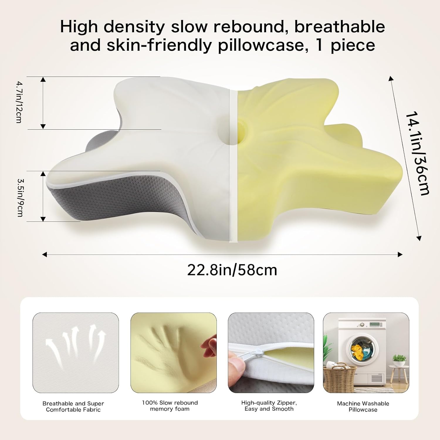 Monoledis Cervical Pillow for Neck Pain Relief