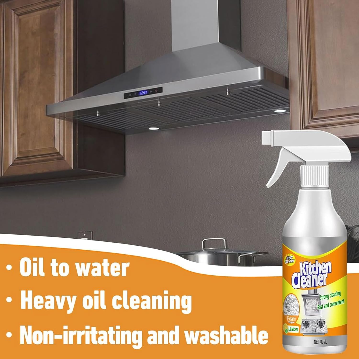 Heavy Duty Kitchen Foam Cleaner 2PCS All-Purpose Stain Remover