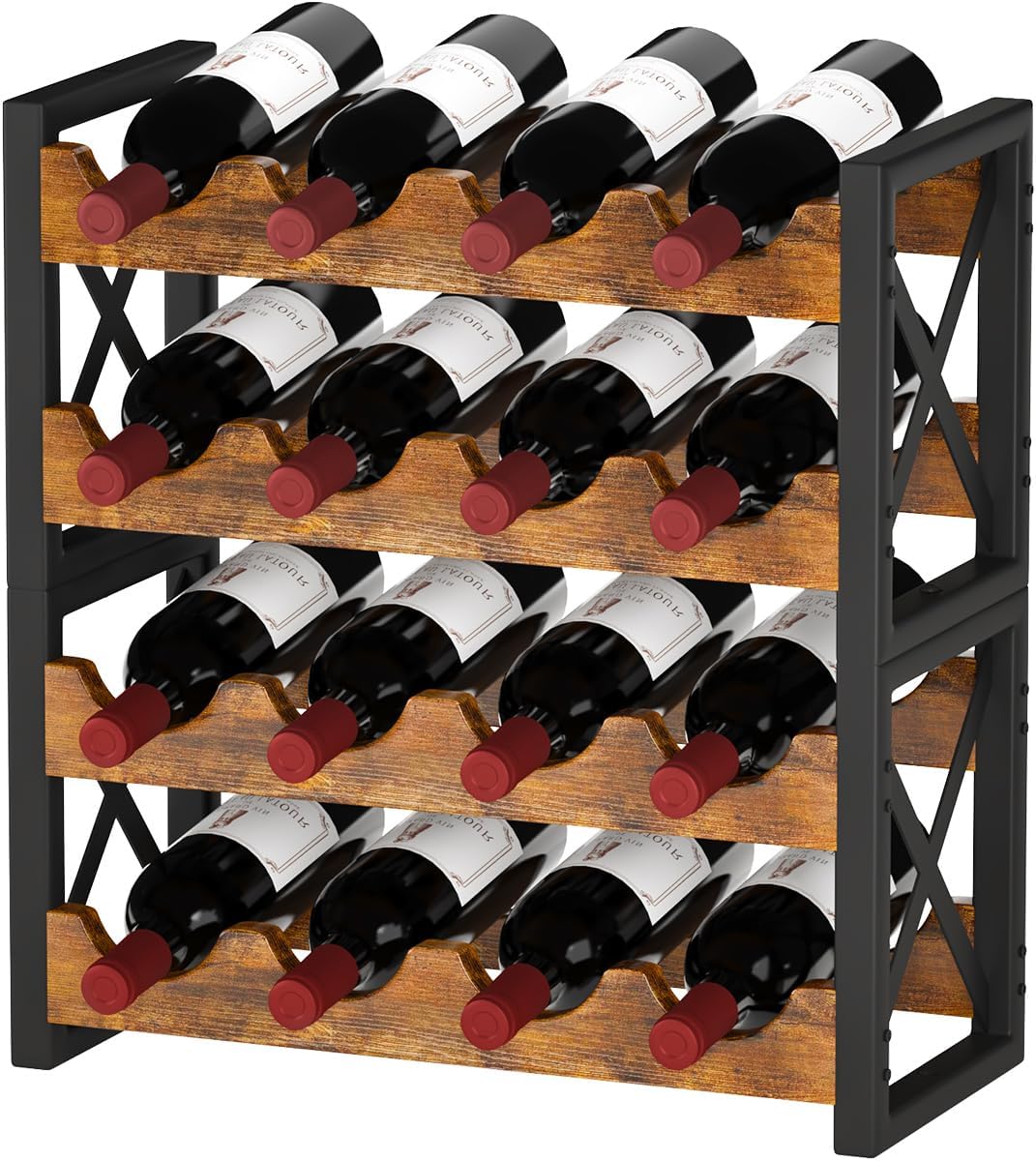 Homeiju 2-in-1 Wine Rack Stackable and Detachable