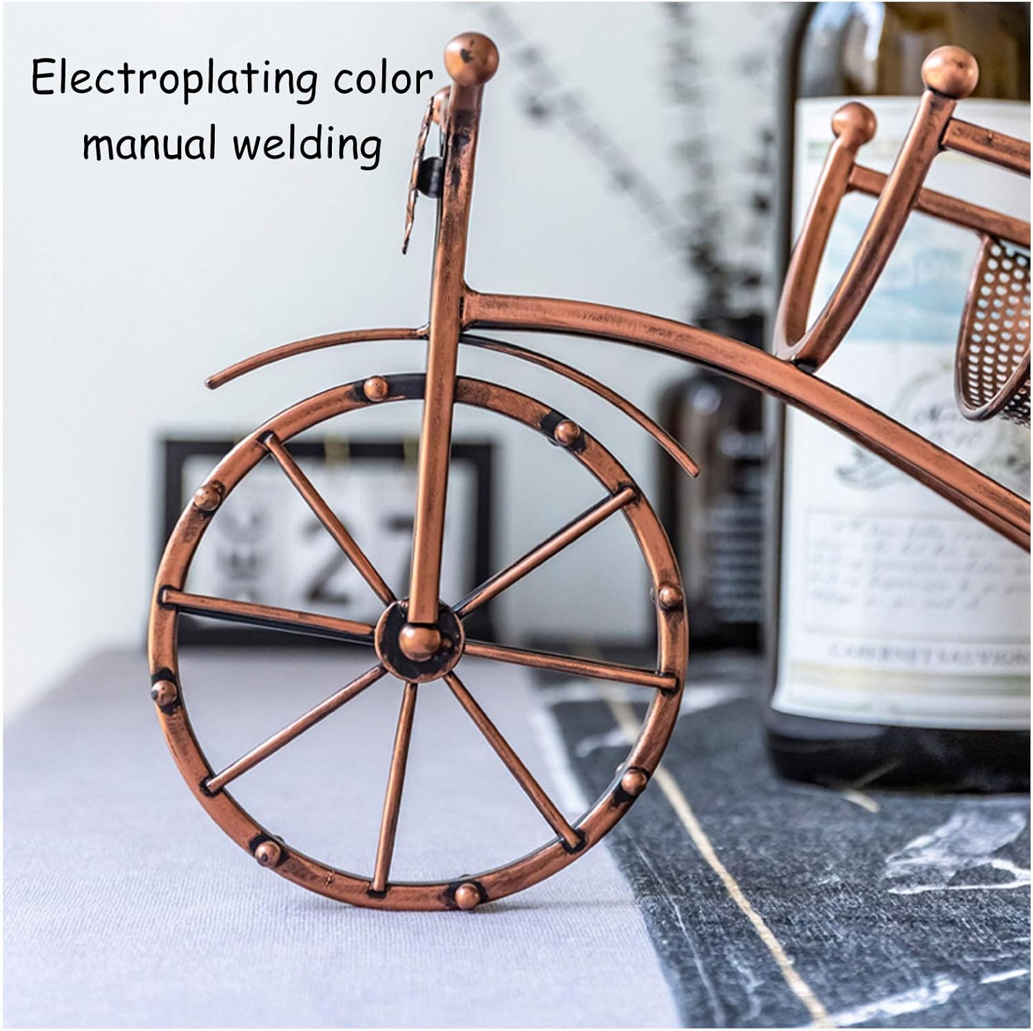 Elegant Wrought Iron Tabletop Wine Rack