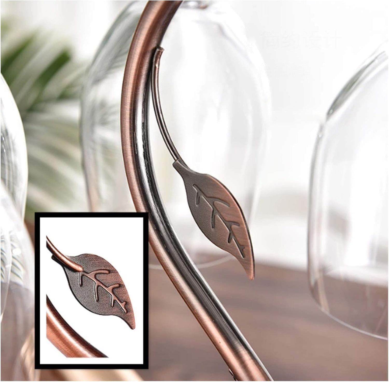 BOCbco Tabletop Wine Rack for 2 Bottles 6 Glasses