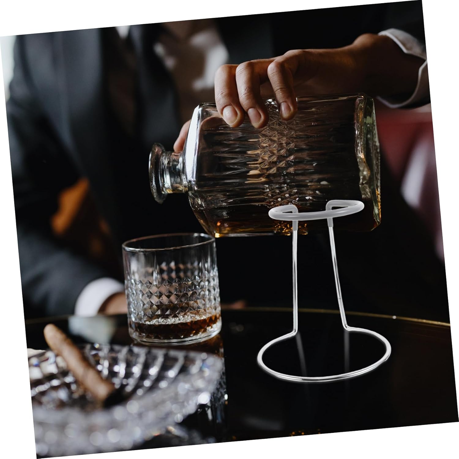 Mobestech Stainless Steel Decanter Rack Holder