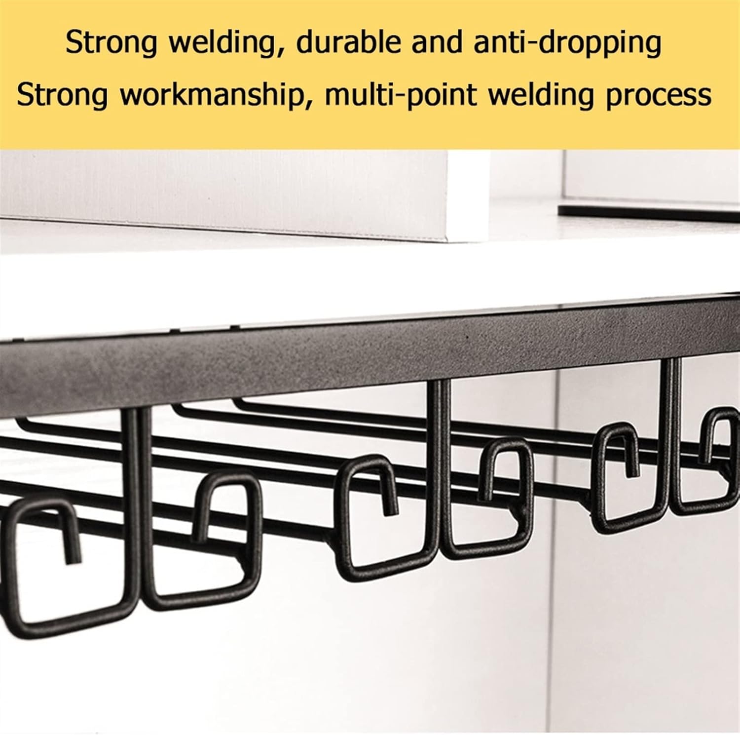 Adjustable Metal Wine Glass Rack for Cabinet and Kitchen