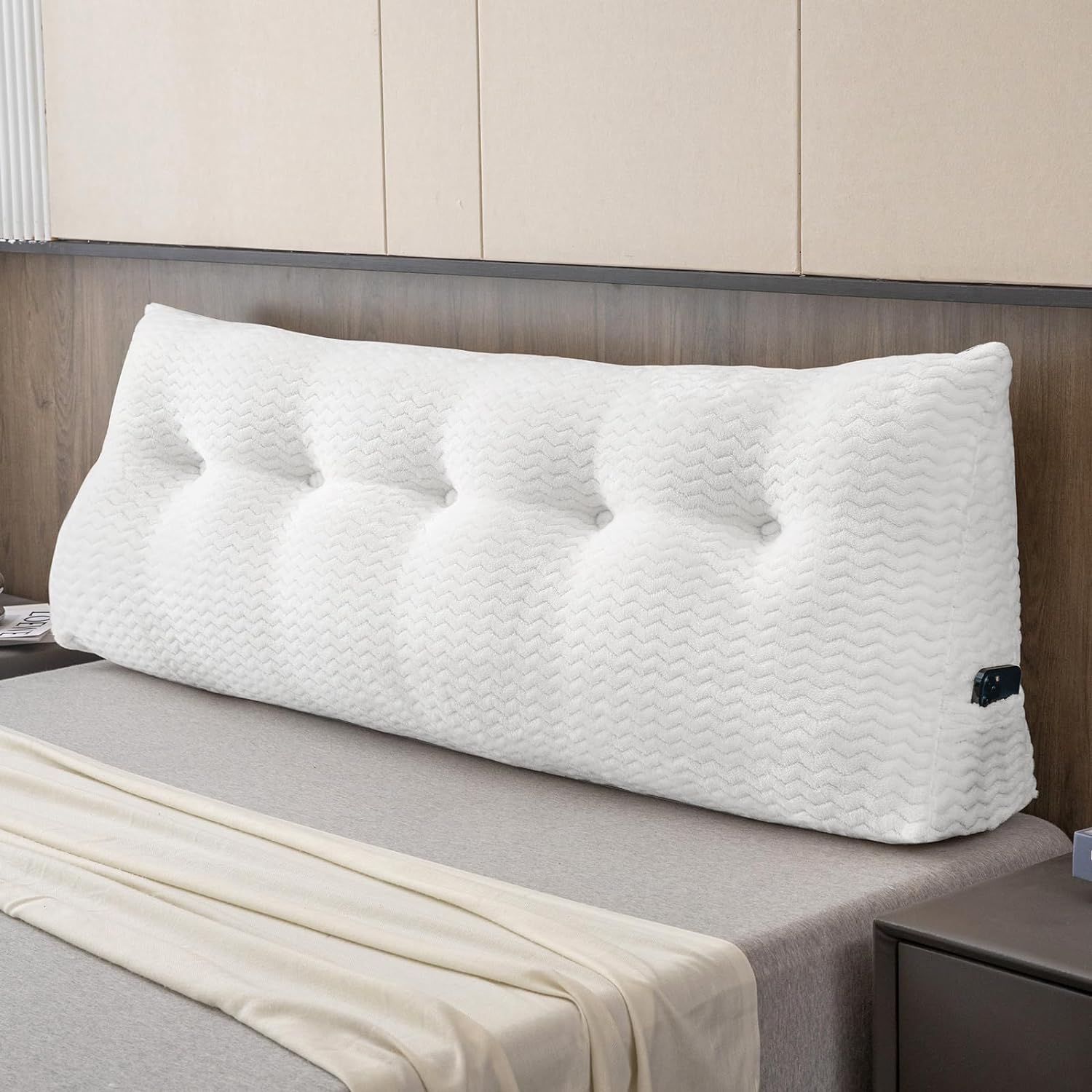 ZOEMO Large Triangular Headboard Pillow with Removable Cover