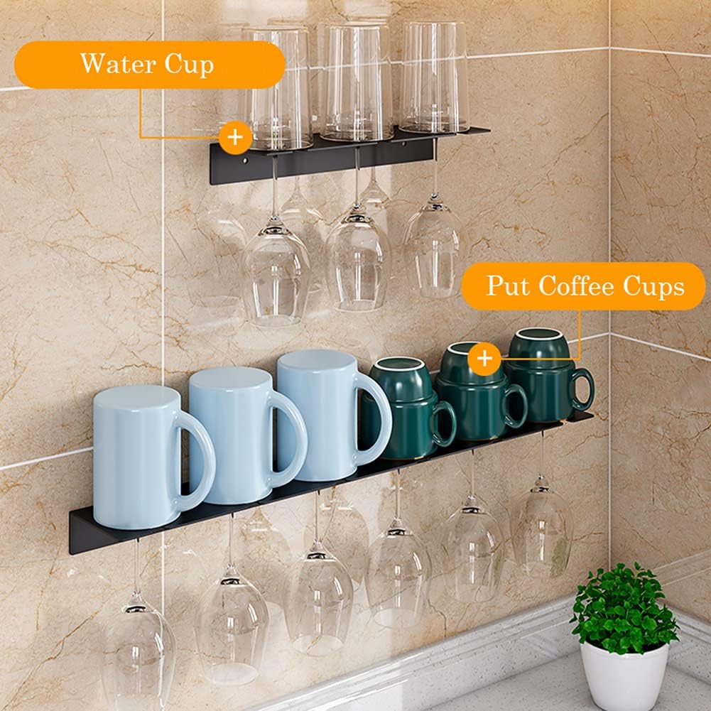 Sturdy Wall Mounted Wine Glass Rack with Easy Installation 1