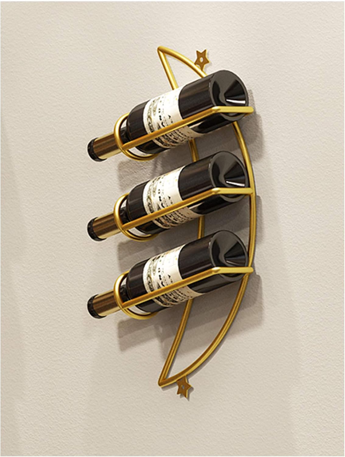 BOCbco Wall-Mounted Wine Racks with Gold Finish