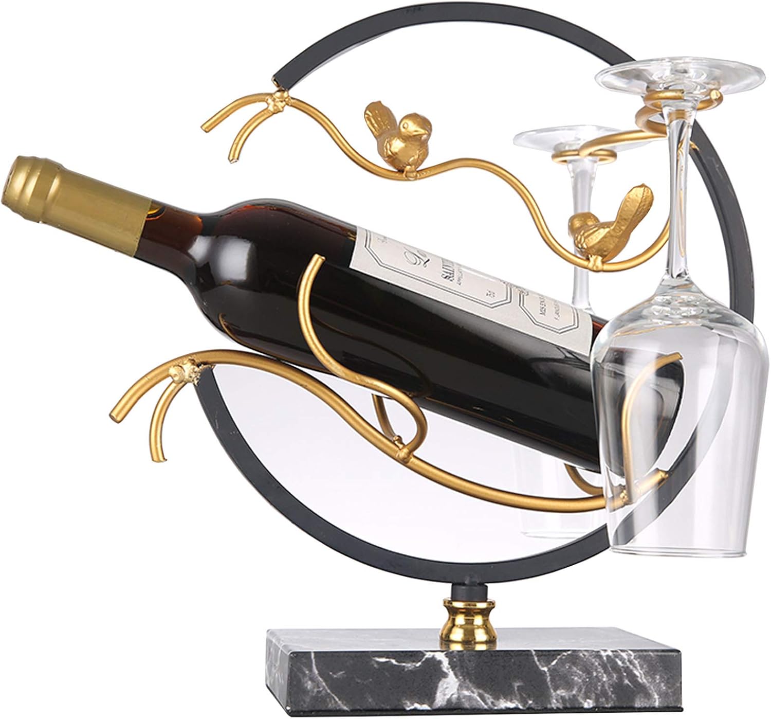 BOCbco Tabletop Wine Rack Holder - Iron Art Design
