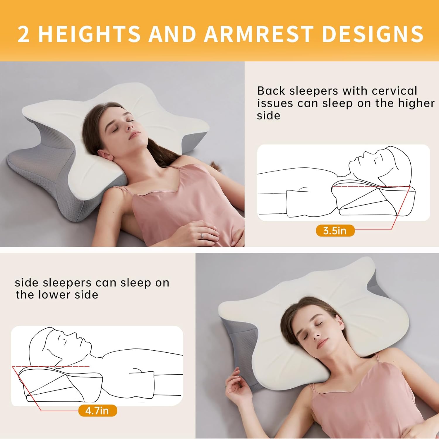Monoledis Cervical Pillow for Neck Pain Relief