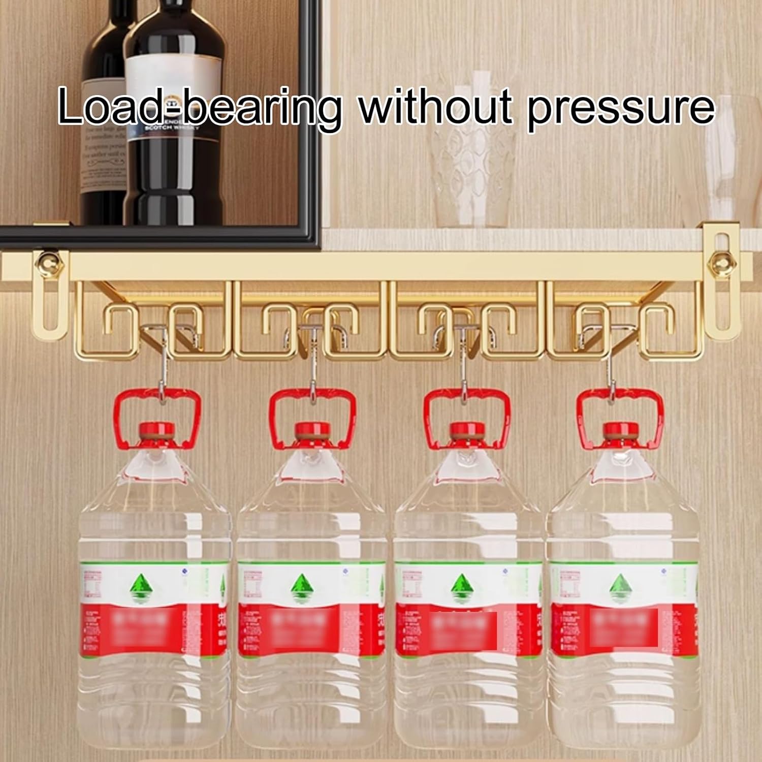 Wine Glass Wall Rack Organizer - Gold 1