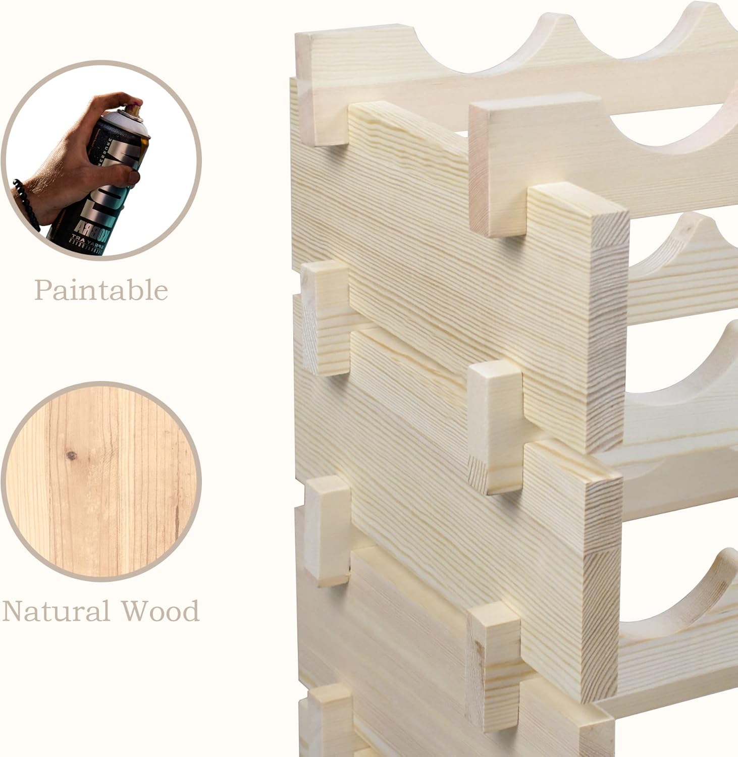 HomGarden 8 Tier Free Standing Wine Rack