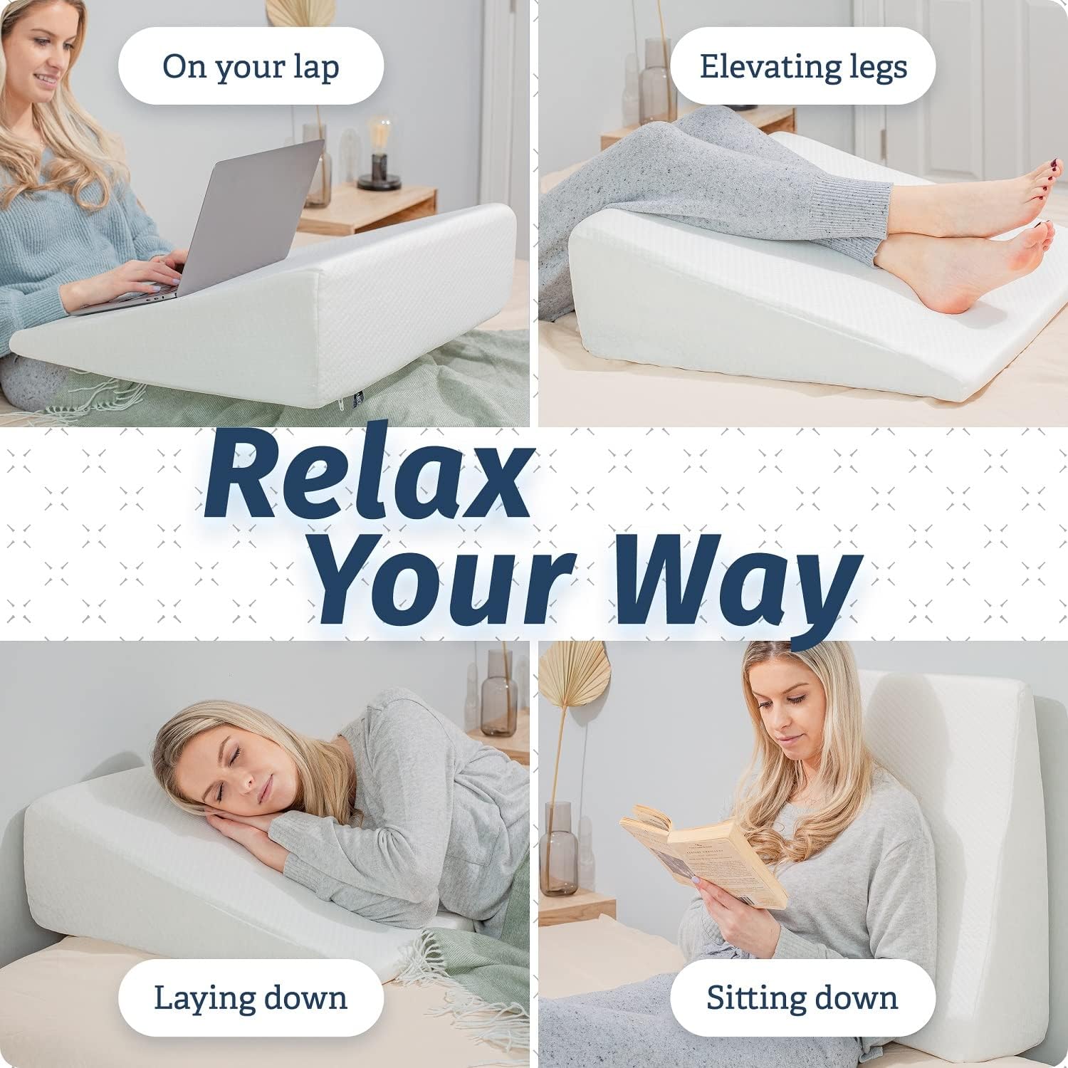 Abco Tech 7in Memory Foam Bed Pillow Wedge