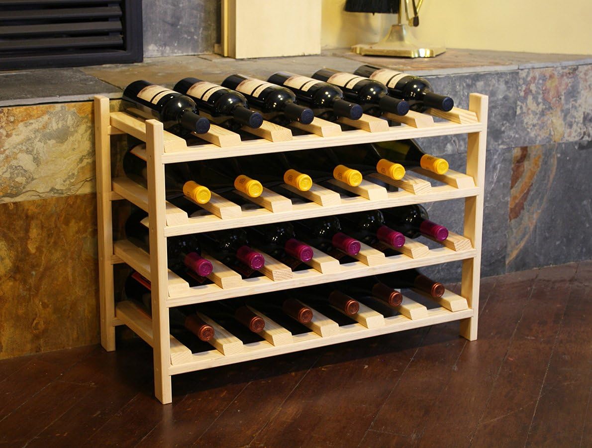 Creekside 24-Bottle Wine Shelves Pine - 12 Inch Deep Design