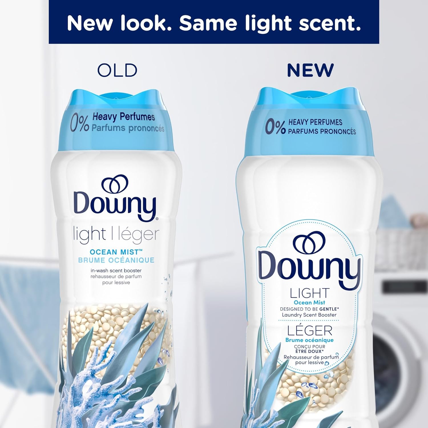 Downy Light Scent Booster Beads 24 oz Ocean Mist No Heavy Perfumes