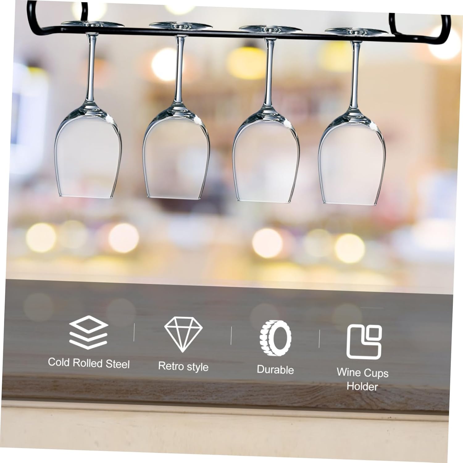 Zerodeko Wine Glass Stand for Home Bar Kitchen