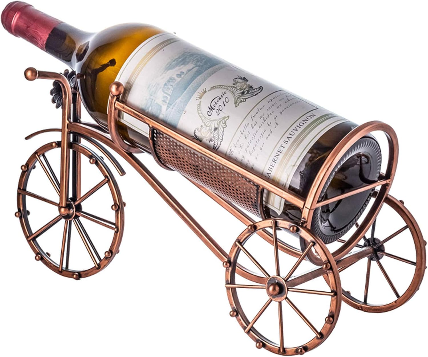 Elegant Wrought Iron Tabletop Wine Rack