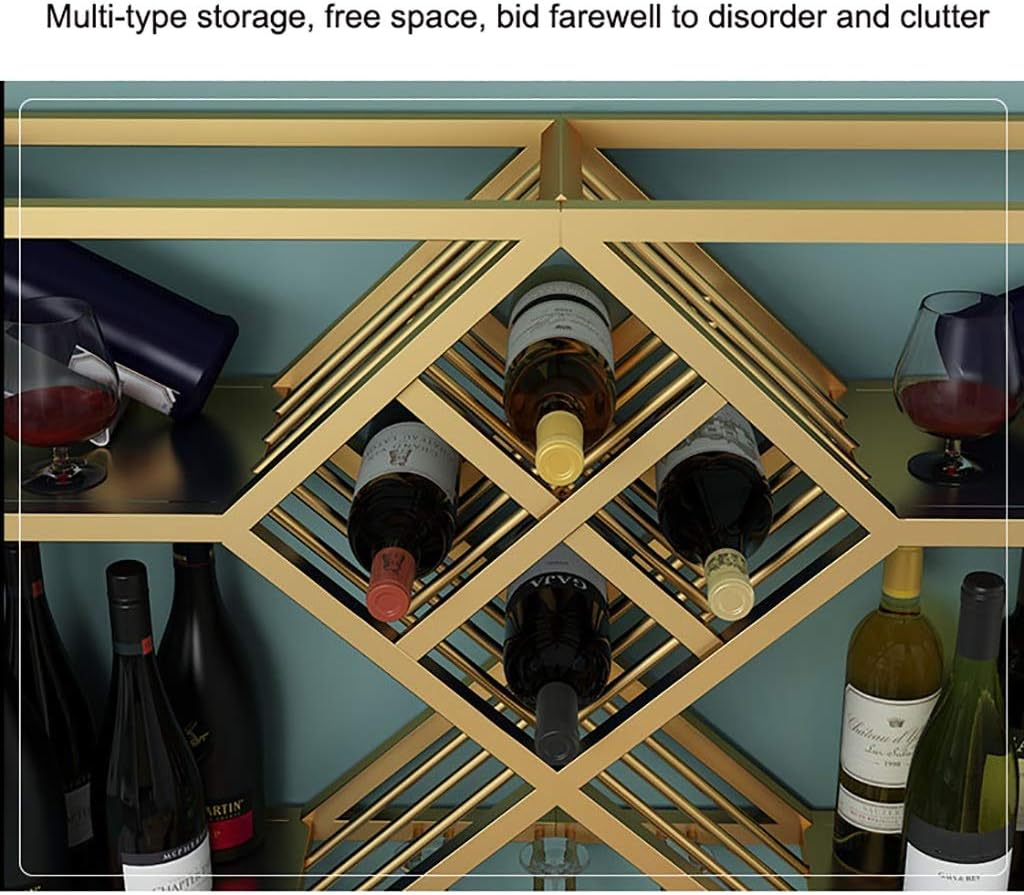 ZJDYDY Wall-Mounted Wine Cabinet Gold 1002560CM
