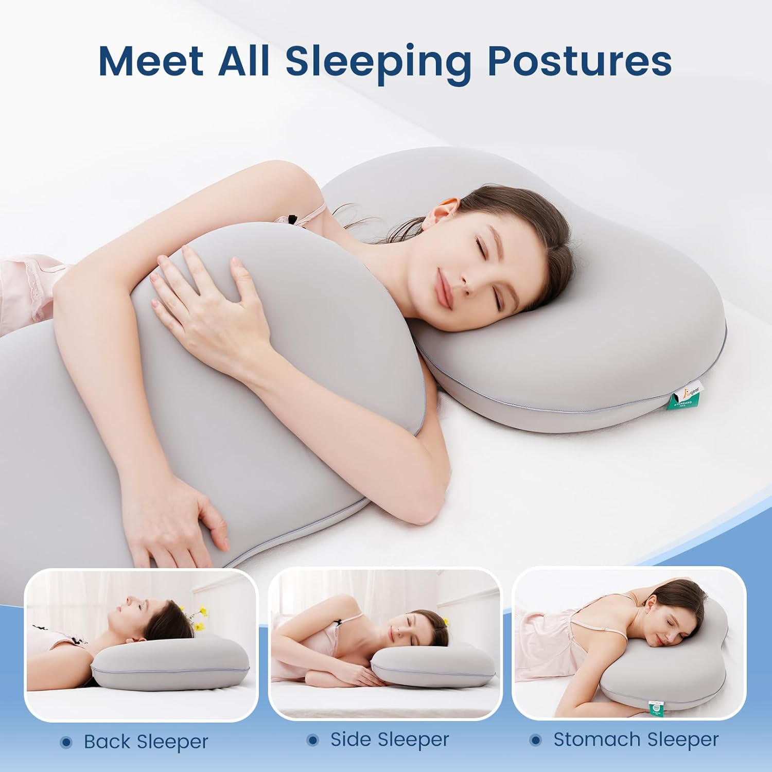 Elegear Cooling Pillow for Deep Sleep and Neck Pain Relief