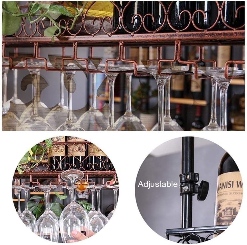 LUCEAE Wall-Mounted Wine Rack for Bar and Kitchen