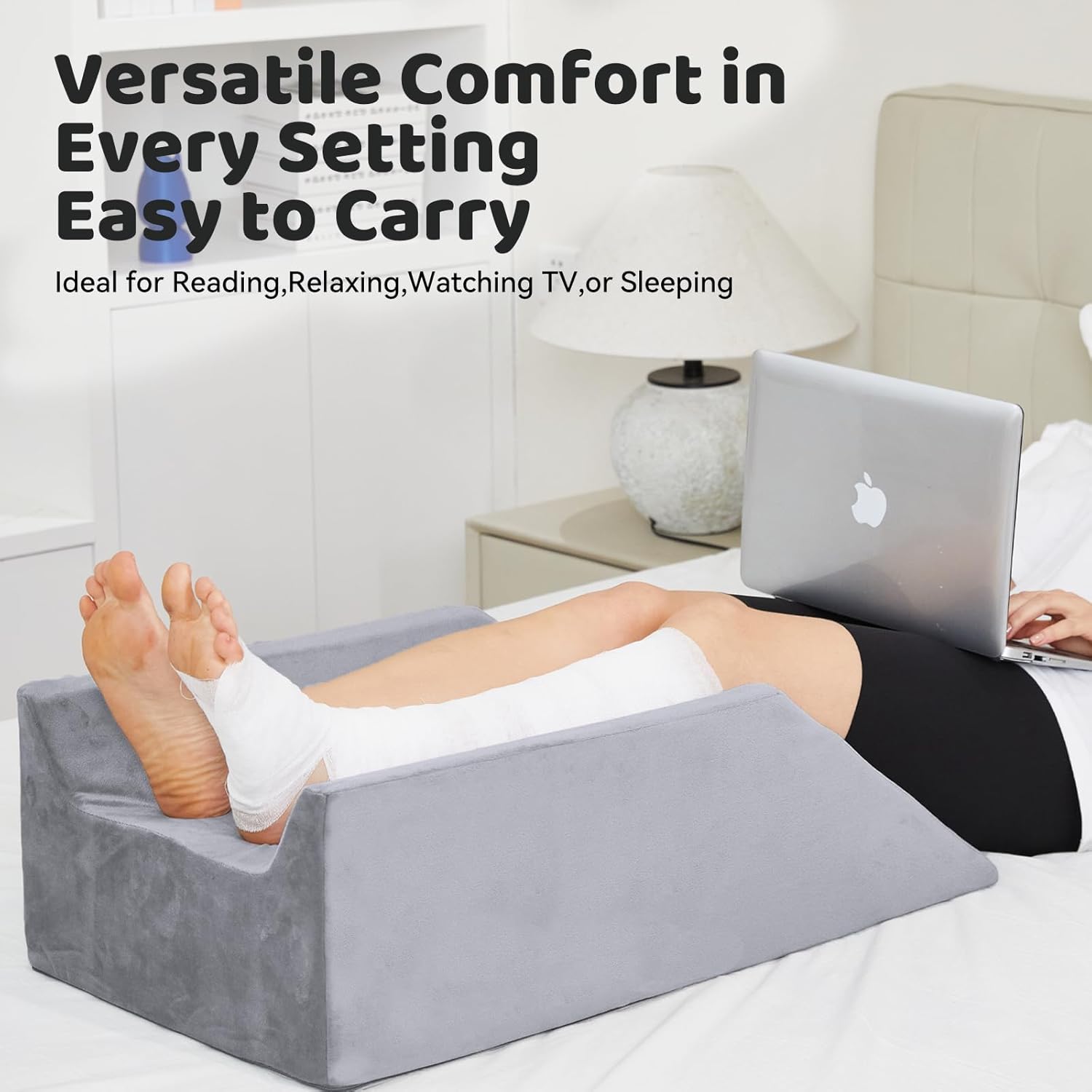 Leg Elevation Pillow for Post Surgery Recovery and Swelling Relief