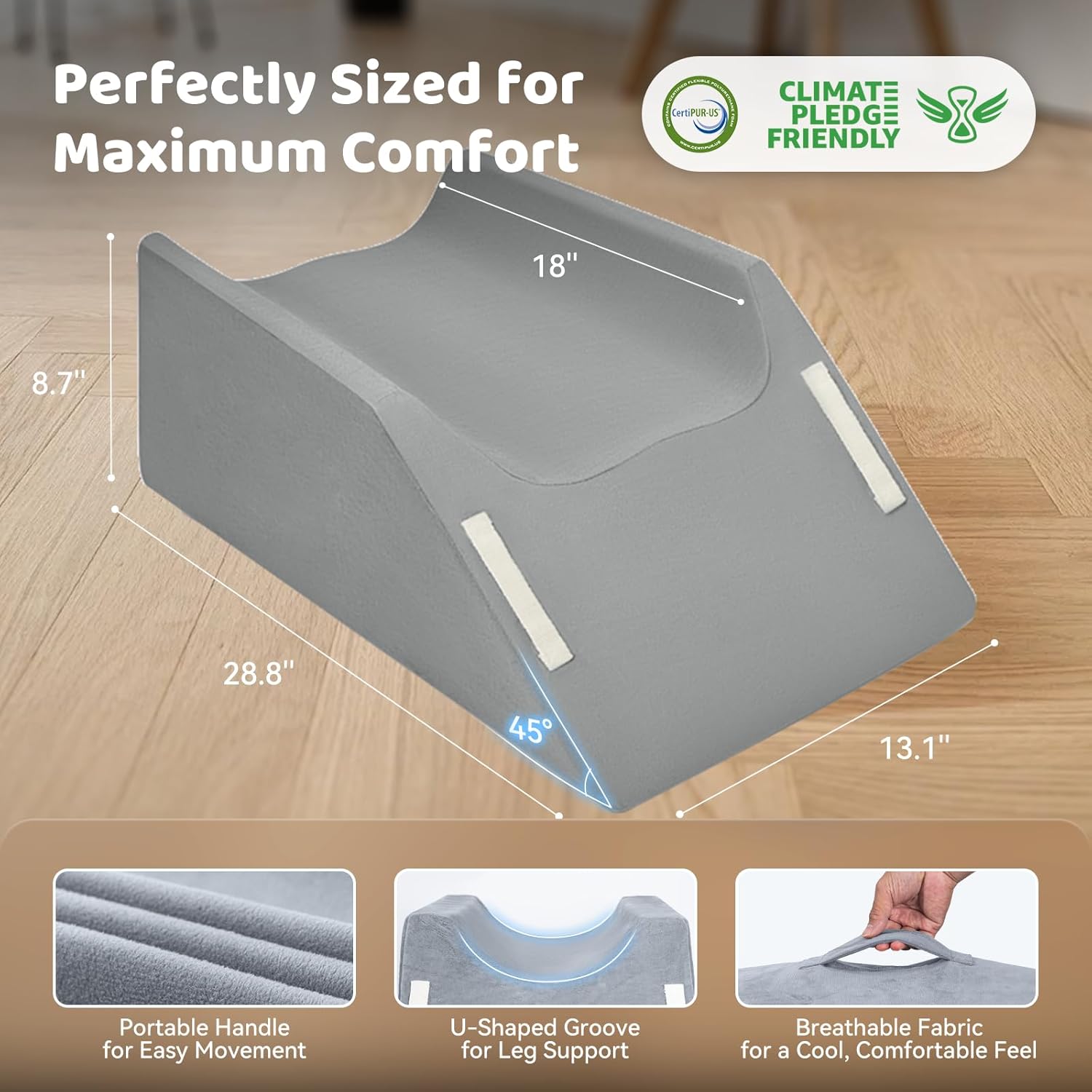 Leg Elevation Pillow for Post Surgery Recovery and Swelling Relief
