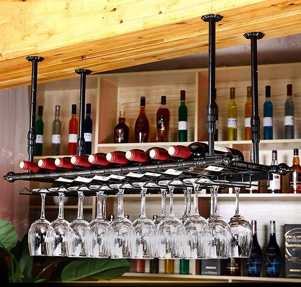 Wine Rack Wall-Mounted Adjustable Height Storage Shelves
