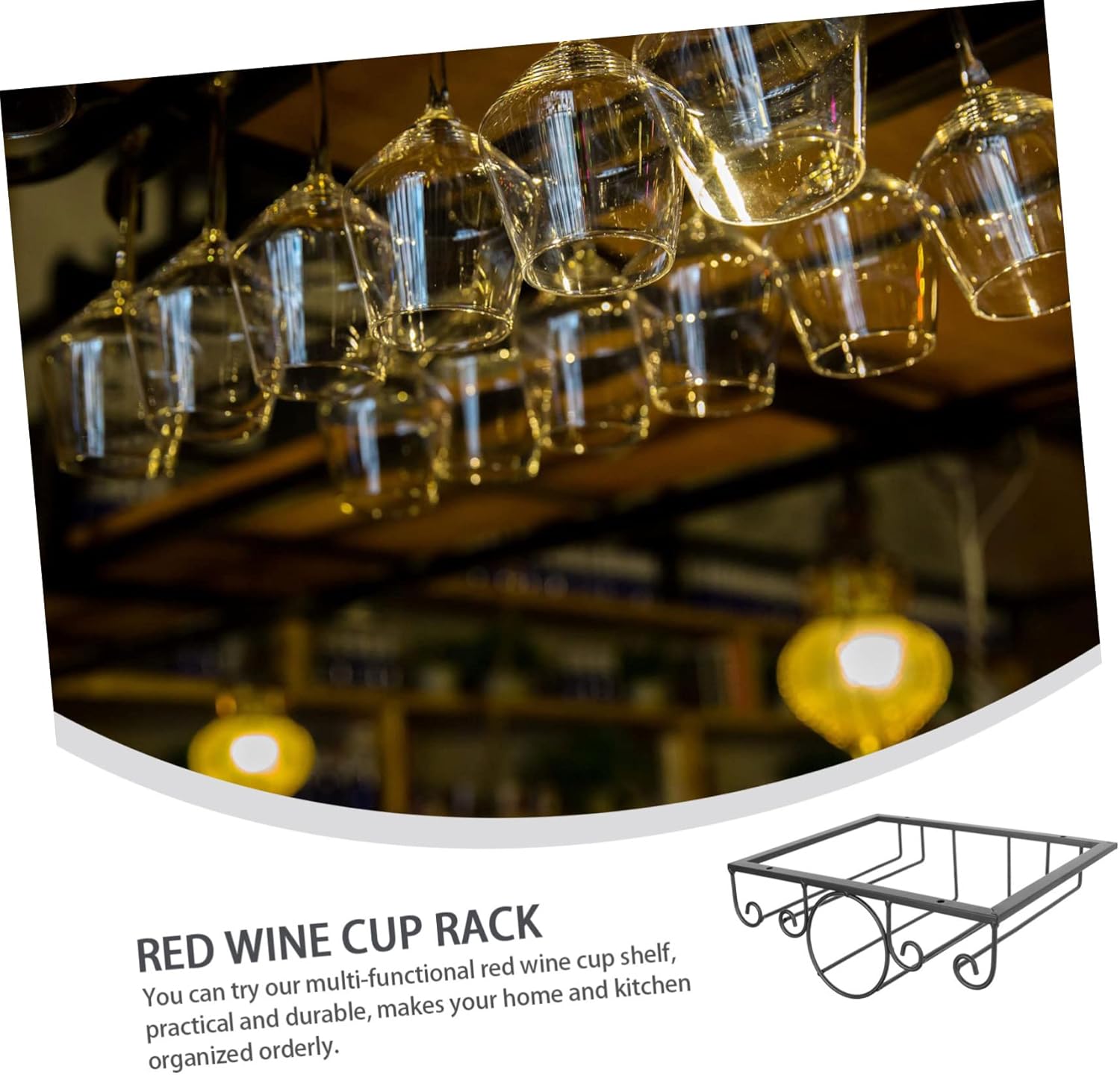 ABOOFAN 1pc Red Wine Glass Holder Countertop Rack