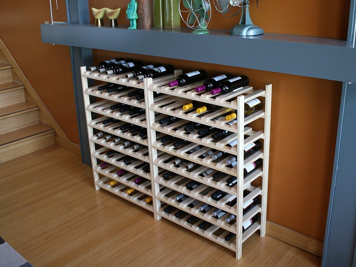 Creekside 24-Bottle Wine Shelves Pine - 12 Inch Deep Design