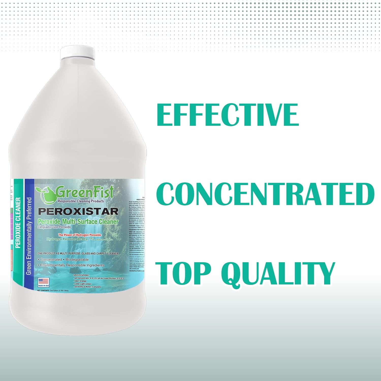 GreenFist All Purpose Hydrogen Peroxide Cleaner with Citrus Fragrance 1 Gallon