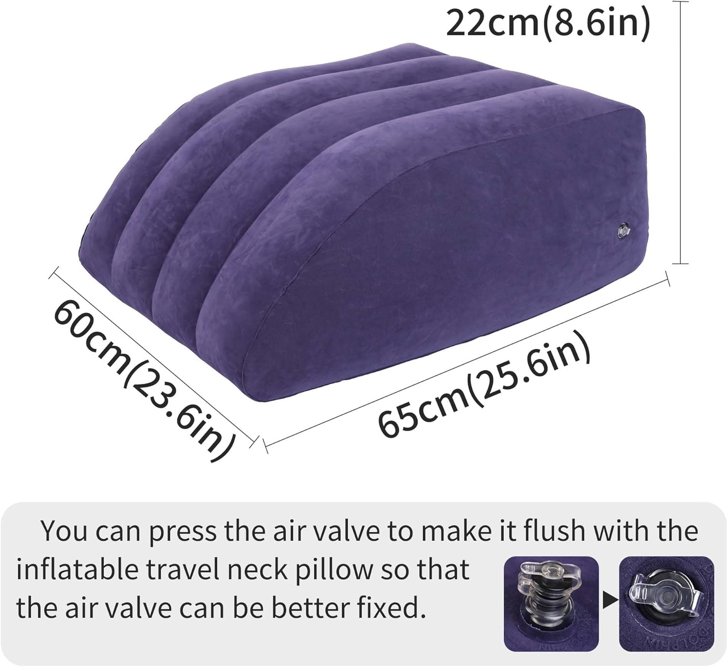 INFLATEFLY Leg Elevation Pillow - Inflatable Wedge for Comfort and Recovery
