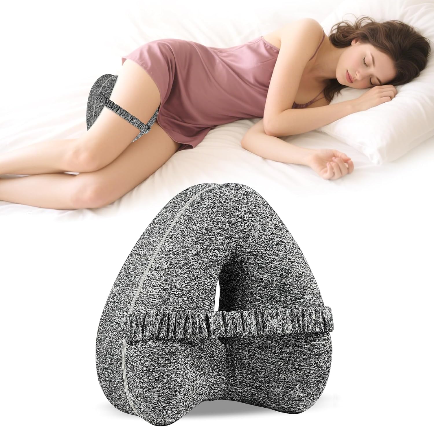 Gliterra Heart-Shaped Leg Pillow for Side Sleepers