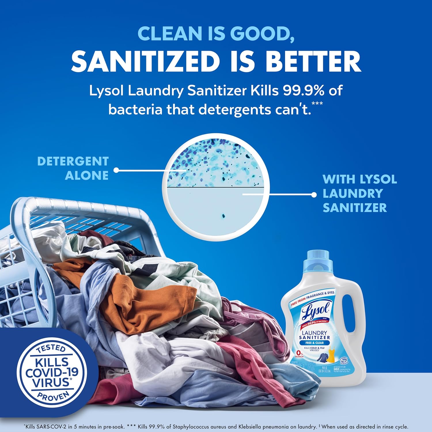 Lysol Laundry Sanitizer Additive 90 Fl Oz Free Clear
