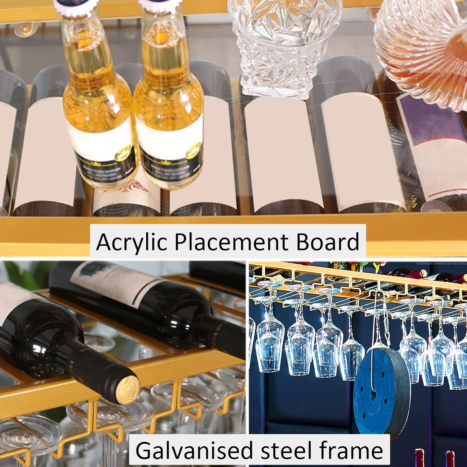 LIGUOYI Adjustable Wine Glass Hanger Rack