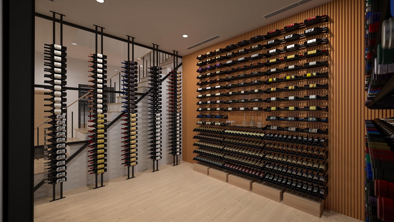 Ultra Wine Racks Showcase Horizontal Row - Black Modular