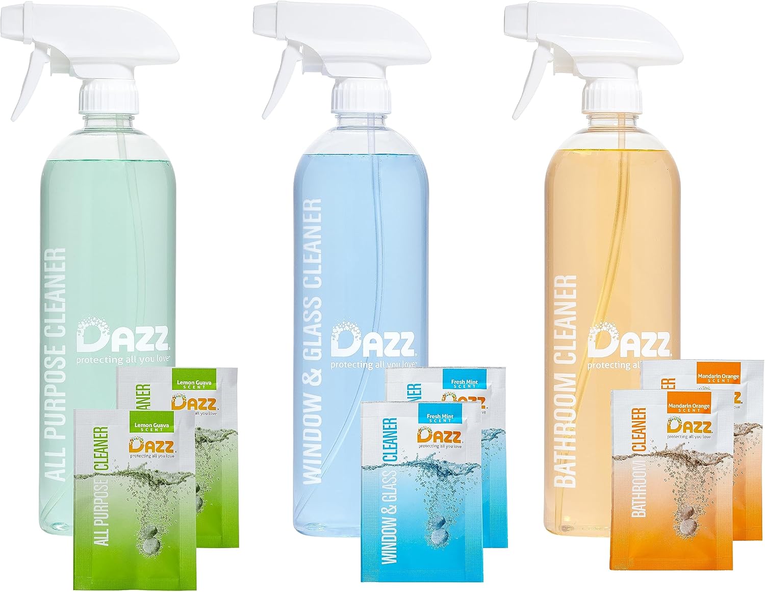 Dazz Whole House Starter Kit - 3 Bottles 6 Refills