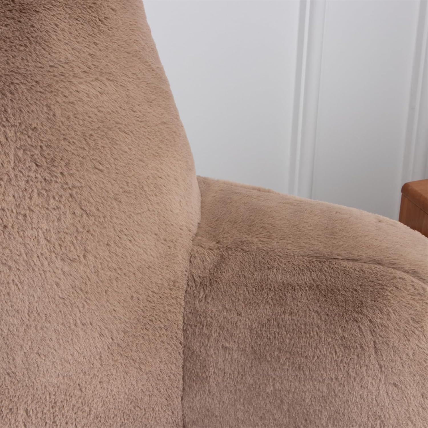 A Nice Night Faux Fur Reading Pillow with Arms
