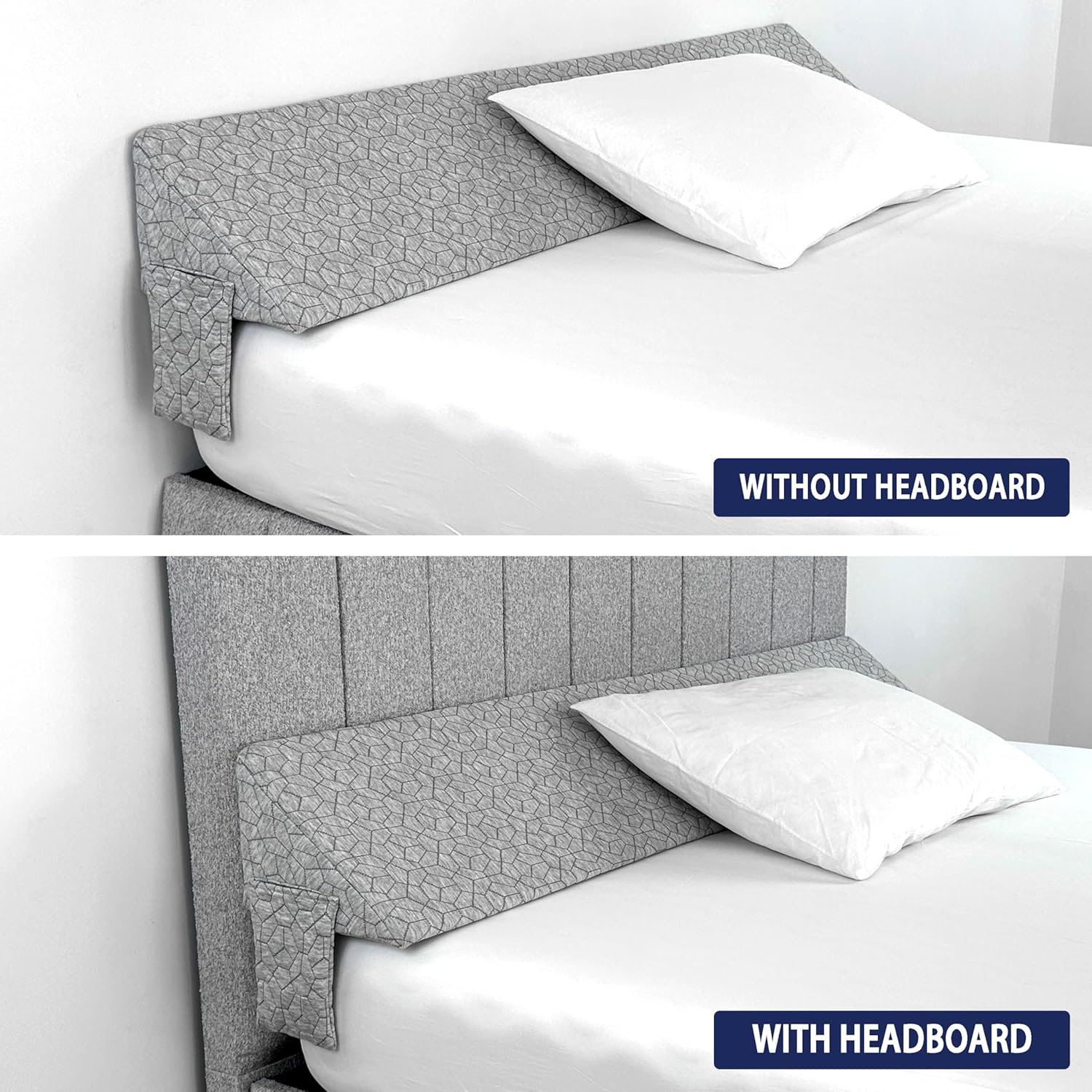 XL Triangle Bed Wedge Pillow for Headboard Gap