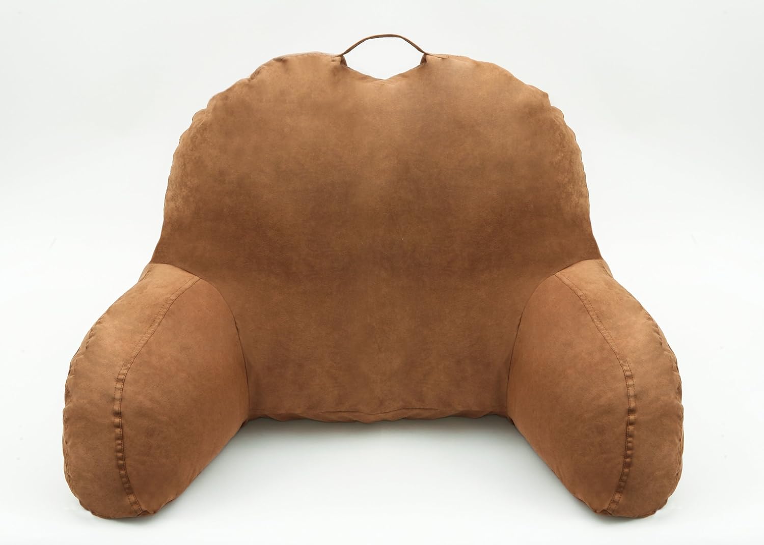 Deluxe Comfort Microsuede Bed Rest Pillow Brown