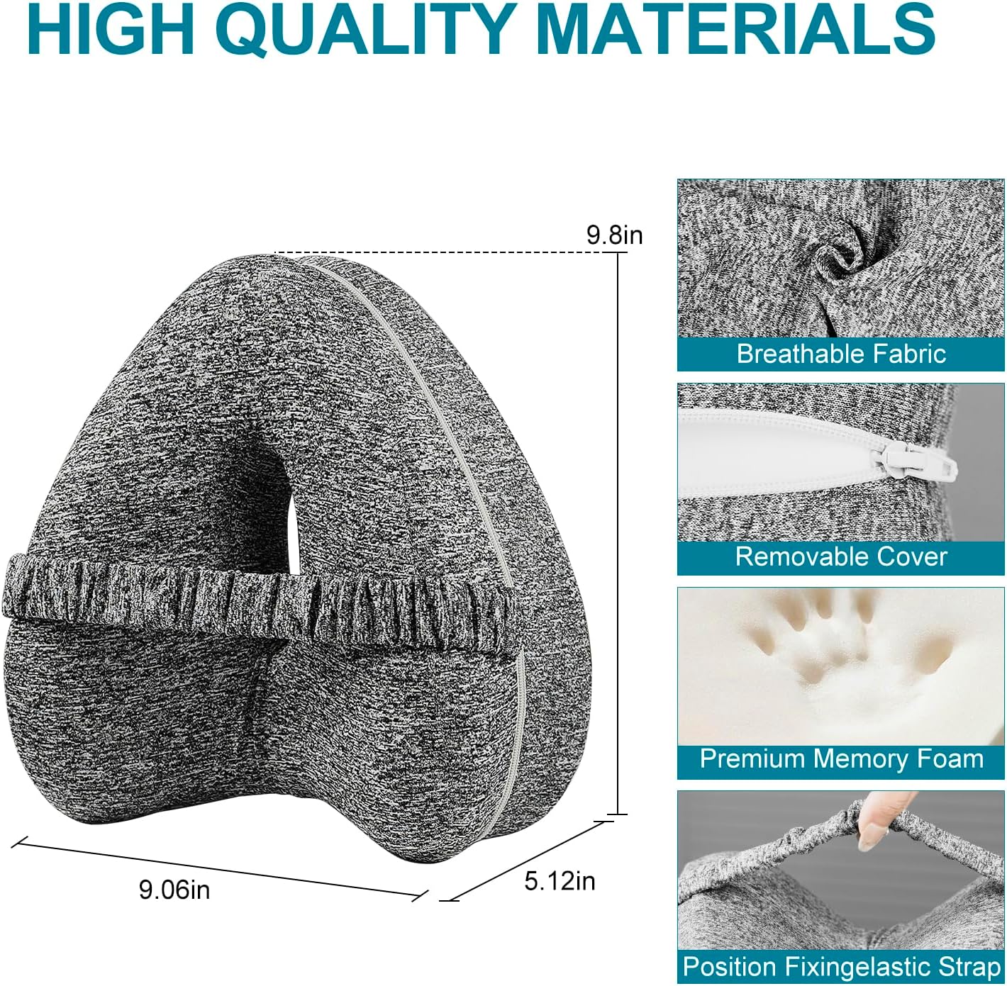 Gliterra Heart-Shaped Leg Pillow for Side Sleepers